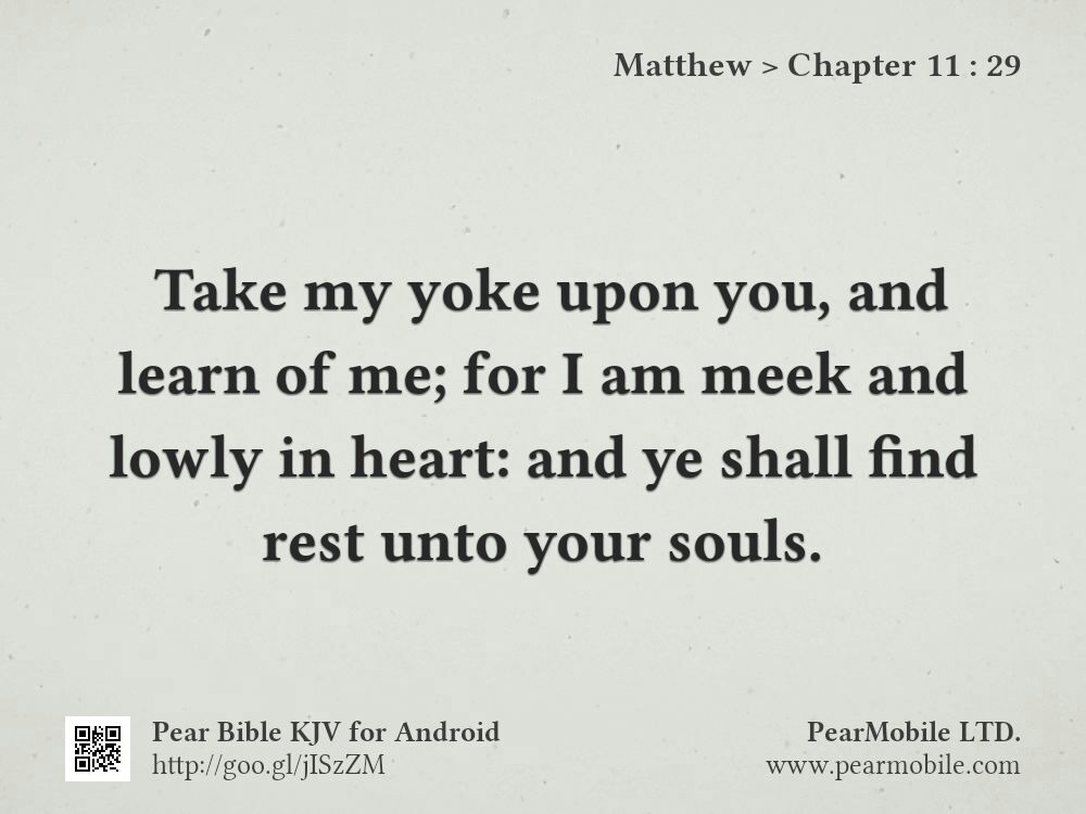 Matthew, Chapter 11:29